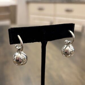 Silver Ball Drop Earrings